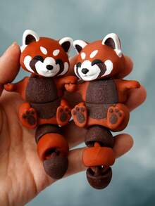 POKOJA LAND A 3D Printed Red Panda Model Toy, Stress Toy, Sensory Toy, Squishy Toy, Kids Toy, A Great Gift For After Class, Christmas, Birthday And Holiday. - Multicolor - View 2