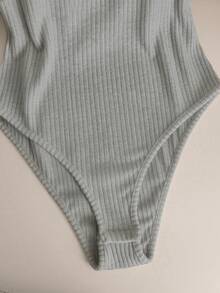 Mono elegante para mujer, mono casual, mono de cuello redondo, mono diario, mono de manga corta - Gris - Ver 7