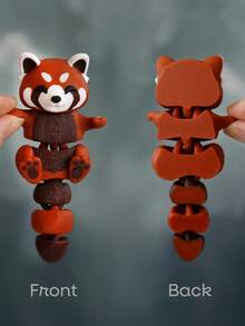 POKOJA LAND A 3D Printed Red Panda Model Toy, Stress Toy, Sensory Toy, Squishy Toy, Kids Toy, A Great Gift For After Class, Christmas, Birthday And Holiday. - Multicolor - View 5