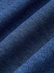 GlowEve 女士荷叶边肩部阔腿牛仔连体裤 - 藍色 - 查看 7