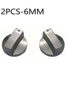4件装 6MM/8MM 燃气灶旋钮 银色炉灶旋钮 通用燃气灶旋钮 金属燃气灶开关 适用于厨房灶具 燃气灶烤箱灶台 - 銀色 - 查看 12
