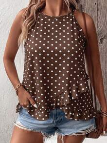 EMERY ROSE New Fashion Printed Versatile Plus Size Women Casual Tank Top - Multicolor - View 3