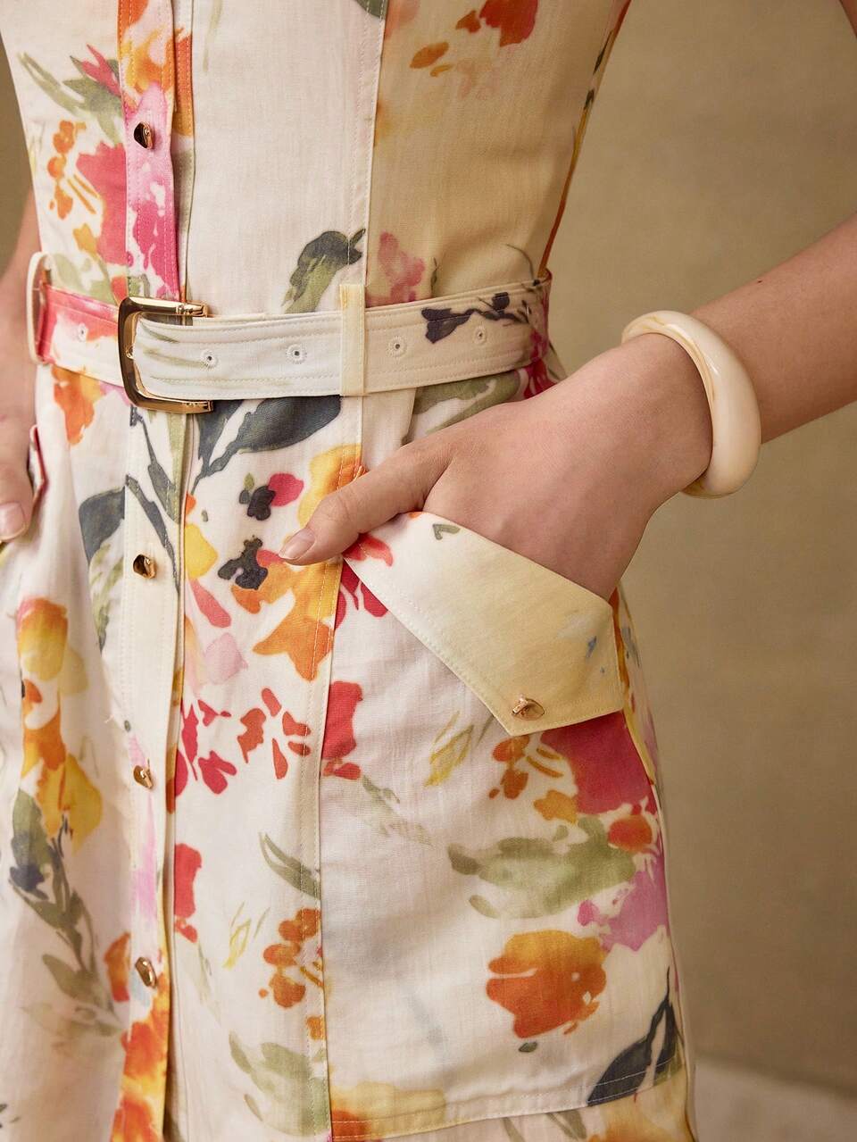 MOTF WOMEN'S LINEN PRINTED DRESS, SPRING/SUMMER