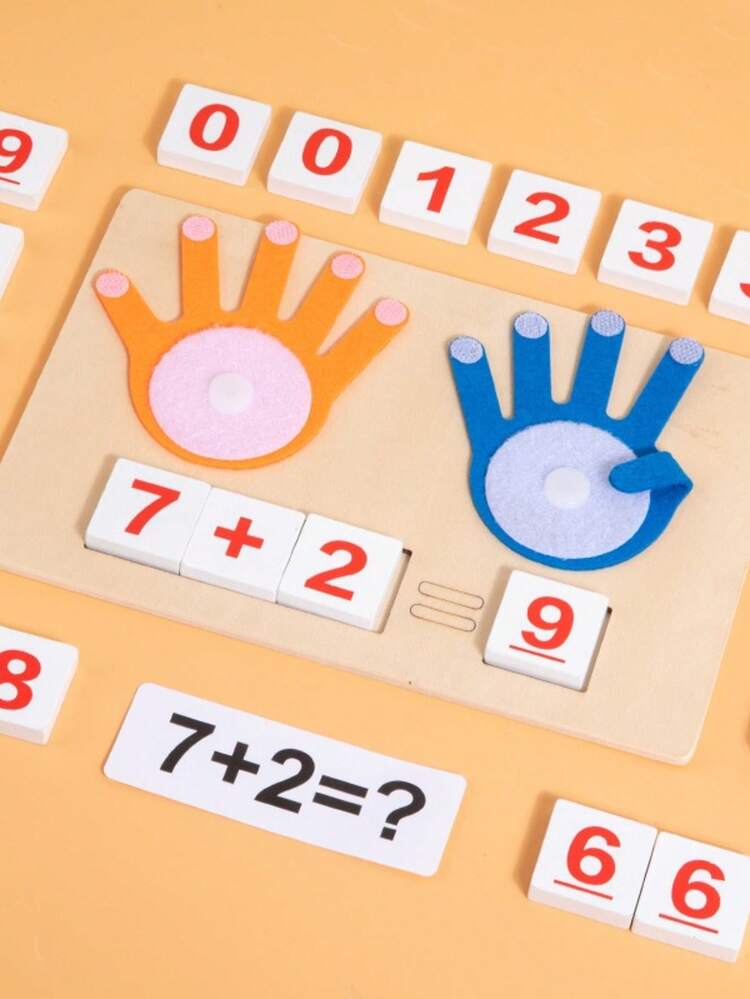 MINKOJA 1 件儿童数字教学辅助工具，幼儿园数学玩具，用于学习加减法，手指计数和数学认知教育算术玩具 - 彩色 - 查看 4