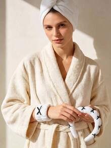 Bộ 3 món: Mũ thấm hút mồ hôi + Băng đô + Băng đeo cổ tay, Mũ thấm hút mồ hôi bằng vải mềm mại dùng trong gia đình, Thích hợp sử dụng tại nhà. - Nhiều màu - Xem 5