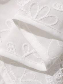 DAZY Áo croptop dáng rộng thoải mái kiểu đi nghỉ mát dành cho nữ, thích hợp cho mùa xuân và hè. - trắng - Xem 7