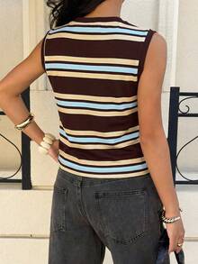 Siren Gaze 女士休闲条纹背心 - 彩色 - 查看 2