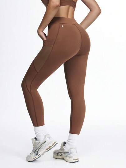 Eassivo Quần legging bó sát nữ phản quang chấm bi có túi, kiểu dáng thường ngày, phù hợp cho tập thể dục, yoga, chạy bộ.