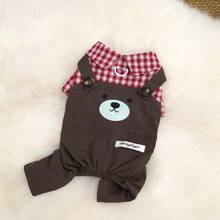 PETSIN 宠物服装、狗狗服装、猫咪服装、休闲连体衣、春夏新款小型动物连体衣、防滑扣连体服、宠物用品、休闲连体衣 - 彩色 - 查看 15