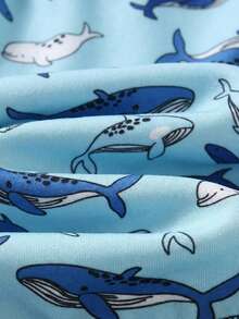 SHEIN [Random 4 Pack,Send 1 Pack]Cute Ocean Pattern Beach Swim Trunks For Baby Boys Shorts Suitable Swimming,Vacation,Surfing,Sun Protection - Multicolor - View 4
