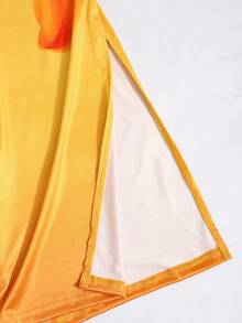 SHEIN ChillGRL Đầm ngắn tay dài đến đầu gối, phong cách tối giản, dễ phối đồ, dành cho thiếu nữ. - màu đen - Xem 10