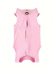 Bộ đồ phục hồi sau phẫu thuật triệt sản/thiến cho mèo cái và mèo con, mỏng nhẹ, thoáng khí, giúp ngăn ngừa mèo liếm sau phẫu thuật, thích hợp cho mùa xuân/hè. - Hồng - Xem 10