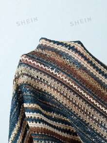 Swim Vcay 女士夏季沙滩拼接露背系带性感比基尼和三角裤泳衣套装，搭配阔腿裤 - 彩色 - 查看 4