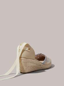 Styleloop Women's Fashionable Versatile Thick Sole Wedge Sandals For Daily Wear - Apricot - View 5