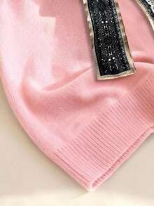 GlowEve 优雅设计女士围巾领带针织宽松背心 - 珊瑚粉 - 查看 6
