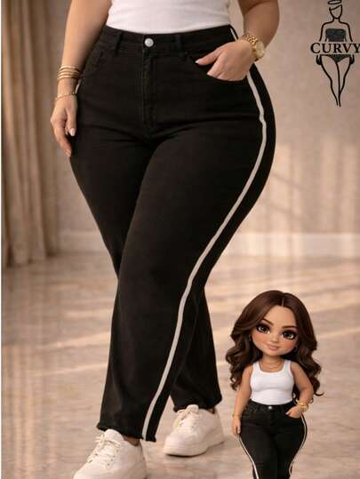 Pantalones pantalón jeans mujer dama curvy plus size tallas extra básico vaquero femenino vaqueros skinny fit bolsas bolsillos cintura alta pierna ajustada ajustados ceñidos strech versátil primavera verano casual diario urbano y2k aesthetic escuela trabajo ancho decorado vintage únicos confort día noche salida calle concierto festival música EDC bahidora vive latino