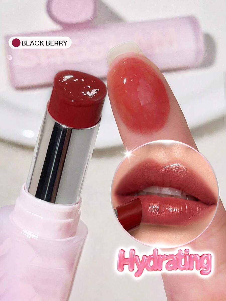 Silk Slip Lip Oil Balm-Black Berry Brand Beauty Makeup Face Paint Cosmetic For Women Girls Perfect For Spring Summer Ideal For Y2K Fancy Fashion Suitable For Birthday Mother'S Day Gift Rave Party Ready Best Color - 404 Black Berry - View 1