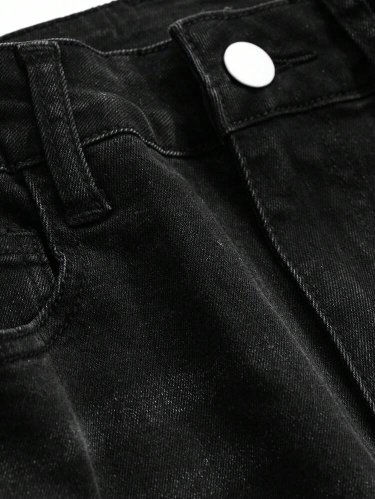 Tall Women's Elongated High-Waisted Frayed Hem Flare Jeans