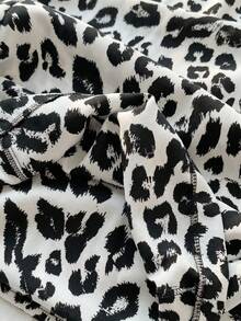 SHEIN EZwear 女士白色豹纹抽绳裤 - 白色 - 查看 3