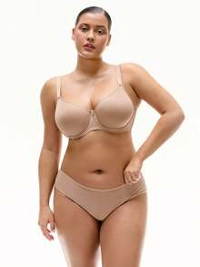 LUVLETTE Plus Dream Curve Air Full Coverage Airy Breathable Sheer Light Brown Mesh Spacer Cup Women Bra - Brown - View 4