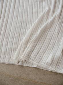 PREMIUM Top de punto sin mangas con textura acanalada y hueca - Blanco - Ver 8