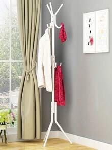 1PC Vertical Freestanding Clothes Rack Thickened Iron Modern Minimalist Coat Rack Simple Garment Hanger For Bedroom Living Room Entryway Home Heavy Duty Space Saving Sturdy Standing Clothes Drying Rack Home Organization - Multicolor - View 18