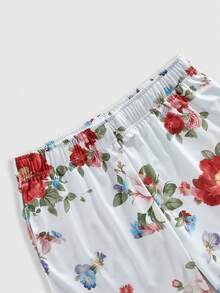 ROMWE MEN Casual 男士休闲度假通勤印花宽松工装短裤，带侧袋，适合夏季穿着。 - 彩色 - 查看 3