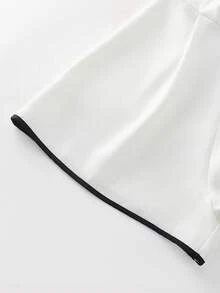 Franclia Bộ jumpsuit không tay cổ vuông thanh lịch có thắt lưng dành cho nữ, thích hợp đi làm. - trắng - Xem 7