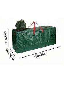 Una bolsa de almacenamiento grande para árbol de Navidad, impermeable, con un diseño de doble cremallera elegante y asas resistentes. Se puede usar para decoraciones de Halloween, decoraciones navideñas, decoraciones de cumpleaños, decoraciones de otoño, cajas/regalos de boda, regalos de Navidad, etc. - Verde - View 7