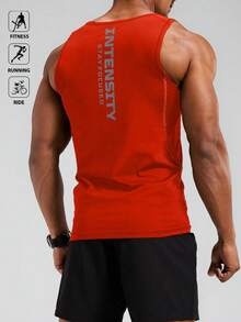 Acti Log Áo tank top thể thao nam thường ngày, thích hợp cho chạy bộ và tập thể dục. - trái cam - Xem 2