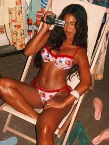 Athîral 女士休闲度假沙滩游泳水果印花比基尼套装 - 彩色 - 查看 1