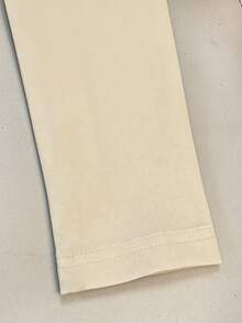 Franclia Women's Elegant Draped Collar Long Sleeve Bodysuit,Cream,Autumn,Effortless Chic,Everyday Lustrous Fabric Plain Vanilla Yellow Commuting Tops - Apricot - View 5