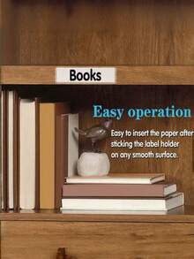 Self-Adhesive Label Holder | Clear Plastic Organization Labels, Suitable For Shelves, Drawers, And Storage Boxes | Multi-Purpose Shelf Labels, Perfect For Home, Office, And Supermarket Use. - Multicolor - View 2