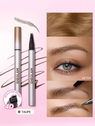 SHEGLAM Brow-Fection Micro-Stroke 리퀴드 아이브로우 펜-03 Taupe 브랜드 뷰티 메이크업 화장품 여성과 소녀를 위한 완벽한 여름 봄 이상적인 Y2K 화려한 패션 생일 어머니의 날 기프트 파티 준비 완료 최고 색상