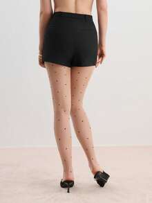 1 Pair Women's Shiny Polka Dot Print Pantyhose Christmas Gift - Apricot - View 2