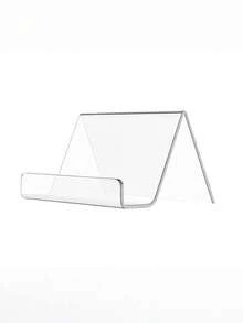 12 piezas Soporte de tarjeta de visita de acrílico transparente/Marco de mesa/Estante de exhibición/Suministros de oficina para restaurante - transparente - Ver 7