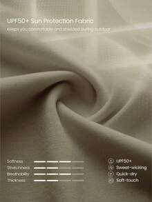 GLOWMODE 阳光冲刺常规版型及腰防晒无缝扭结侧边跑步背心，适合慢跑、锻炼、健身和运动。 - 卡其色 - 查看 5