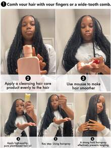 Boho Braids Tóc móc thủ công 100% tóc thật Remy, tóc xoăn kiểu Miến Điện, tóc móc lông vũ, tóc móc thắt nút kỳ diệu, tóc tết kiểu Boho, tóc giả làm tóc chuyên nghiệp, tóc mềm mượt, không đường nối, vô hình cho tóc mỏng, tóc nối móc siêu nhỏ có sẵn vòng móc. - SNatural/350 - Xem 6