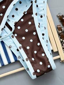 Swim Mod Bộ bikini hai mặt in chấm bi dành cho nữ, thích hợp cho kỳ nghỉ biển thường ngày. - Nhiều màu - Xem 3