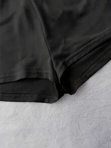 Tween Girls Black Polka Dot Skirt With Built-In Shorts, Casual Skirt Short Skirt Polka Dots Black And White Polka Dot Skirt Mini Skirt - Black - View 7