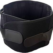 Unisex Back Support Belt With Breathable Shoulder Straps & Anti-Slip Design, Lumbar Support Brace For Lifting, Work & Daily Use, Comfortable For Home & Outdoor Activities - Black - View 7