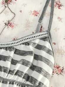 Glimmora Summer Casual Retro Y2K Striped Women Camisole - Multicolor - View 3