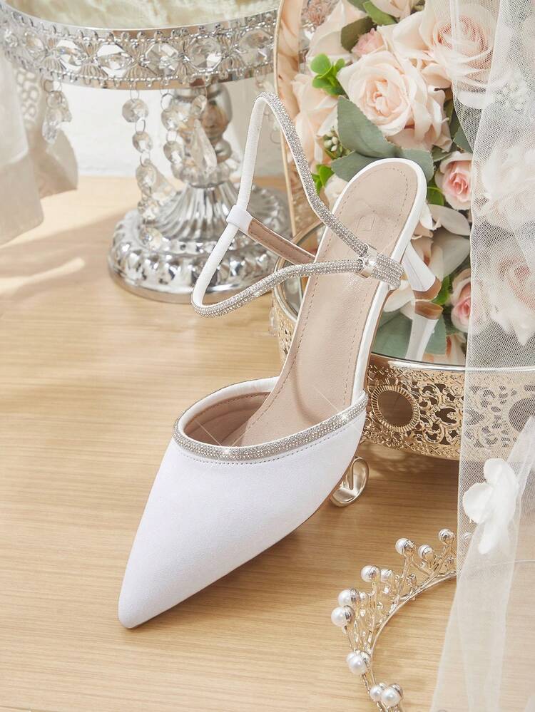 CUCCOO HITCHD Women's Elegant High-Heeled Shoes, Silver Flash Gradual Change Sequined High Heels, Pointed Heel Version, Rhinestone Cross-Strap, Stiletto-Heeled Women's Shoes, Weddings, Dinners/Parties/Dates Shiny Eye-Catching Items