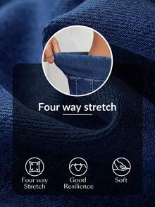 Flexra Minifalda vaquera plisada, versátil y casual para citas y salidas de mujeres - Azul - Ver 8