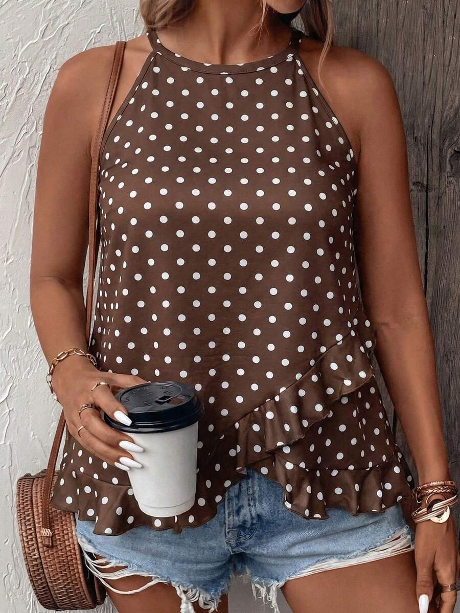 EMERY ROSE New Fashion Printed Versatile Plus Size Women Casual Tank Top - Multicolor - View 1