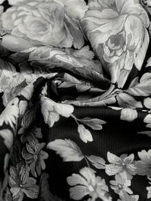 Aveloria Revavyn Đầm không tay kiểu dáng cổ điển sang trọng, chất liệu jacquard họa tiết hoa, thắt eo, phong cách cung điện xưa dành cho phụ nữ. - Xám - Xem 7