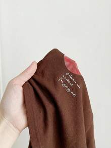 SHEIN Áo thun trắng dễ thương cho bé gái tuổi teen với nơ 3D, kiểu dáng thường ngày, đa năng, phù hợp cho mọi dịp. - màu nâu - Xem 4