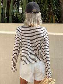 DAZY Áo len nữ - Đen và trắng - Xem 2