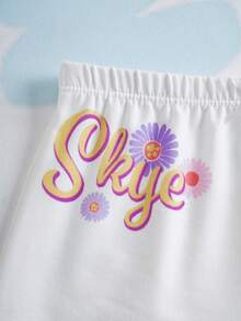 SHEIN | PAW Patrol 3pcs Young Girl Cartoon Print Comfortable Polyamide Shorts - Pink - View 4