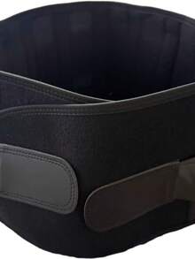 Unisex Back Support Belt With Breathable Shoulder Straps & Anti-Slip Design, Lumbar Support Brace For Lifting, Work & Daily Use, Comfortable For Home & Outdoor Activities - Black - View 6